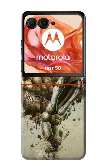S0550 スカルカードポーカー Skull Card Poker Motorola Razr 70,60,50, Razr (2026, 2025, 2024) バックケース、フリップケース・カバー