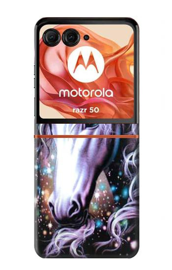 S0749 ユニコーン Unicorn Horse Motorola Razr 70,60,50, Razr (2026, 2025, 2024) バックケース、フリップケース・カバー