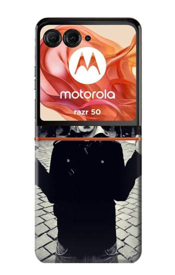S1108 スクリームマスク 抗議者 Skull Mask Man Protester Motorola Razr 70,60,50, Razr (2026, 2025, 2024) バックケース、フリップケース・カバー