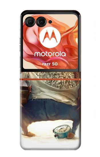 S1133 目を覚ますフクロウ Wake up Owl Motorola Razr 70,60,50, Razr (2026, 2025, 2024) バックケース、フリップケース・カバー