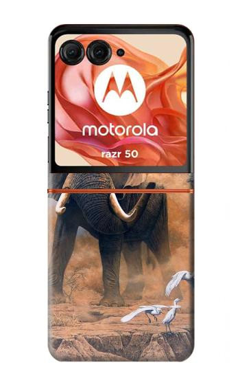S1292 ダスティエレファントエッグレット Dusty Elephant Egrets Motorola Razr 70,60,50, Razr (2026, 2025, 2024) バックケース、フリップケース・カバー