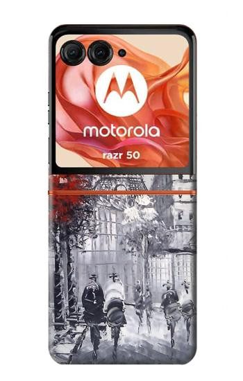 S1295 パリのエッフェル絵画 Eiffel Painting of Paris Motorola Razr 70,60,50, Razr (2026, 2025, 2024) バックケース、フリップケース・カバー