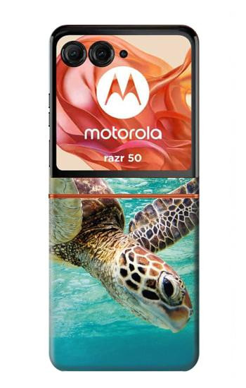 S1377 ウミガメ Ocean Sea Turtle Motorola Razr 70,60,50, Razr (2026, 2025, 2024) バックケース、フリップケース・カバー