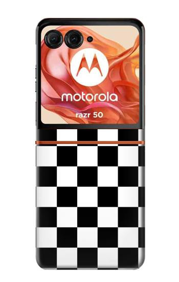 S1611 チェッカーボード Black and White Check Chess Board Motorola Razr 70,60,50, Razr (2026, 2025, 2024) バックケース、フリップケース・カバー