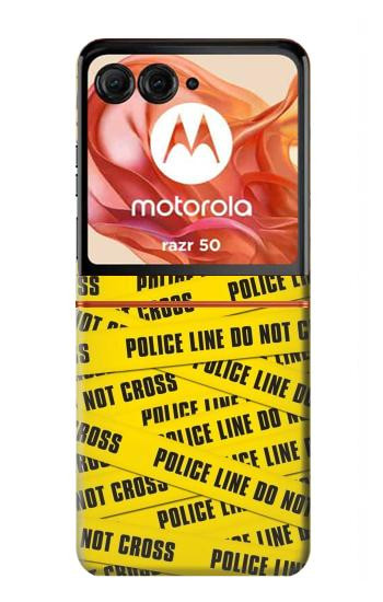 S2088 警察の警戒線は交差しません Police Line Do Not Cross Motorola Razr 70,60,50, Razr (2026, 2025, 2024) バックケース、フリップケース・カバー