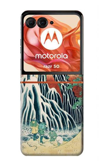 S2491 北斎 霧降の滝 Hokusai Kirifuri Waterfall at Kurokami Mountain Motorola Razr 70,60,50, Razr (2026, 2025, 2024) バックケース、フリップケース・カバー
