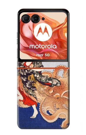 S2496 日本美術歌 歌川国芳 玉取り Japan Art Utagawa Kuniyoshi Tamatori Motorola Razr 70,60,50, Razr (2026, 2025, 2024) バックケース、フリップケース・カバー