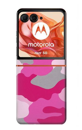 S2525 ンク迷彩 Pink Camo Camouflage Motorola Razr 70,60,50, Razr (2026, 2025, 2024) バックケース、フリップケース・カバー
