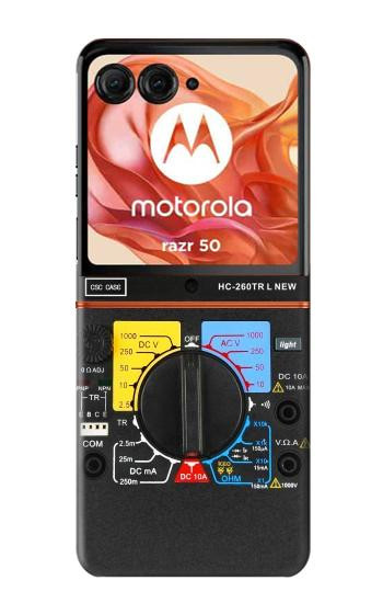S2660 アナログマルチメータグラフィックプリント Analog Multimeter Graphic Printed Motorola Razr 70,60,50, Razr (2026, 2025, 2024) バックケース、フリップケース・カバー