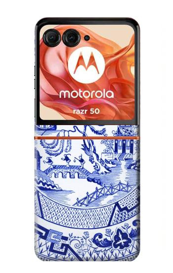 S2768 ウィローパターン グラフィック Willow Pattern Graphic Motorola Razr 70,60,50, Razr (2026, 2025, 2024) バックケース、フリップケース・カバー