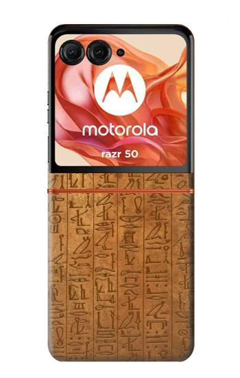 S2805 阿仁のエジプトの象形文字パピルス Egyptian Hierogylphics Papyrus of Ani Motorola Razr 70,60,50, Razr (2026, 2025, 2024) バックケース、フリップケース・カバー