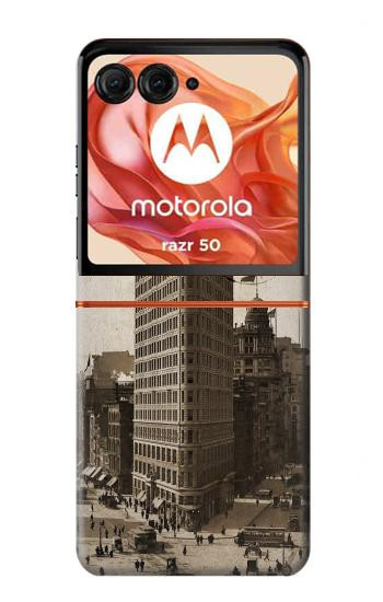 S2832 ニューヨーク1903 フラットアイアンビルポストカード New York 1903 Flatiron Building Postcard Motorola Razr 70,60,50, Razr (2026, 2025, 2024) バックケース、フリップケース・カバー