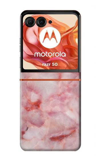 S2843 ピンクマーブル Pink Marble Texture Motorola Razr 70,60,50, Razr (2026, 2025, 2024) バックケース、フリップケース・カバー