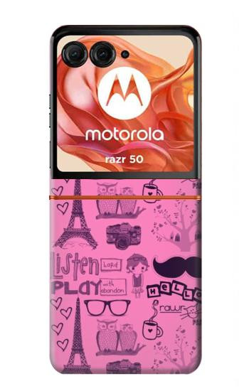 S2885 パリピンク Paris Pink Motorola Razr 70,60,50, Razr (2026, 2025, 2024) バックケース、フリップケース・カバー