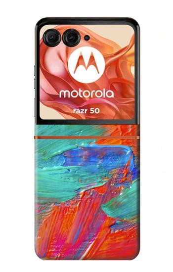 S2942 ブラシ絵画 Brush Stroke Painting Motorola Razr 70,60,50, Razr (2026, 2025, 2024) バックケース、フリップケース・カバー
