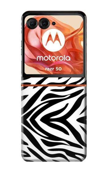 S3056 シマウマスキングラフィックプリント Zebra Skin Texture Graphic Printed Motorola Razr 70,60,50, Razr (2026, 2025, 2024) バックケース、フリップケース・カバー