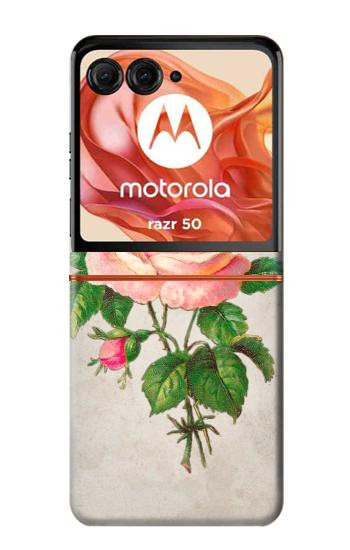 S3079 ピンクローズ Vintage Pink Rose Motorola Razr 70,60,50, Razr (2026, 2025, 2024) バックケース、フリップケース・カバー