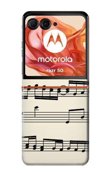 S3082 音楽シート Music Sheet Motorola Razr 70,60,50, Razr (2026, 2025, 2024) バックケース、フリップケース・カバー