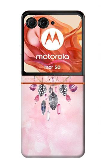 S3094 ドリームキャッチャー 水彩 Dreamcatcher Watercolor Painting Motorola Razr 70,60,50, Razr (2026, 2025, 2024) バックケース、フリップケース・カバー