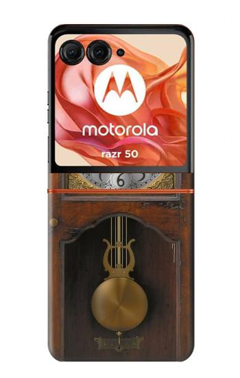 S3173 大きな古時計 Grandfather Clock Antique Wall Clock Motorola Razr 70,60,50, Razr (2026, 2025, 2024) バックケース、フリップケース・カバー