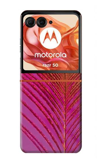 S3201 ピンクピーコックフェザー Pink Peacock Feather Motorola Razr 70,60,50, Razr (2026, 2025, 2024) バックケース、フリップケース・カバー