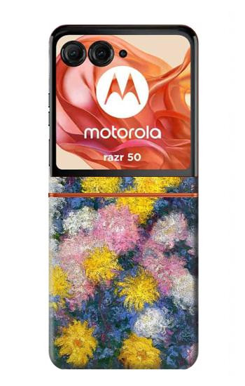 S3342 クロードモネ菊 Claude Monet Chrysanthemums Motorola Razr 70,60,50, Razr (2026, 2025, 2024) バックケース、フリップケース・カバー