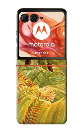 S3344 アンリ・ルソー  Henri Rousseau Tiger in a Tropical Storm Motorola Razr 70,60,50, Razr (2026, 2025, 2024) バックケース、フリップケース・カバー