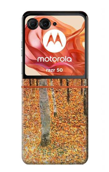 S3380 グスタフ・クリムト バーチフォレスト Gustav Klimt Birch Forest Motorola Razr 70,60,50, Razr (2026, 2025, 2024) バックケース、フリップケース・カバー
