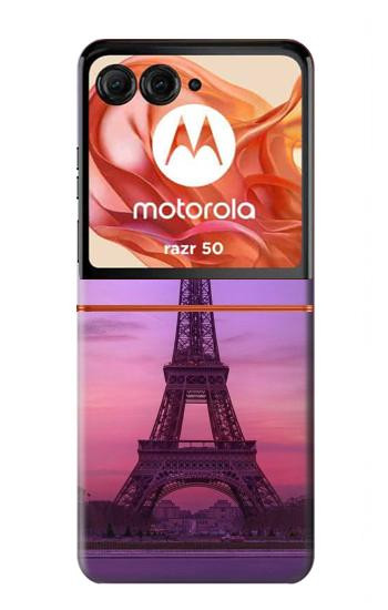 S3447 エッフェルパリの夕日 Eiffel Paris Sunset Motorola Razr 70,60,50, Razr (2026, 2025, 2024) バックケース、フリップケース・カバー
