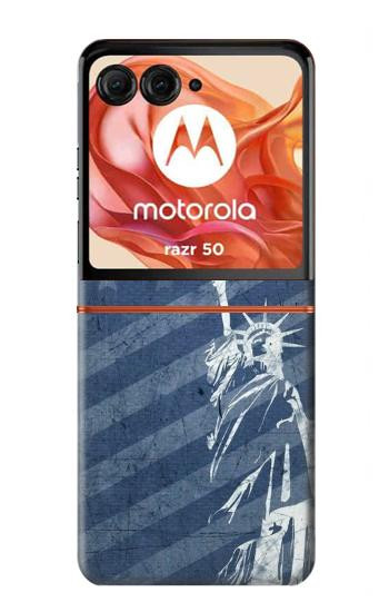 S3450 米国旗の自由の女神 US Flag Liberty Statue Motorola Razr 70,60,50, Razr (2026, 2025, 2024) バックケース、フリップケース・カバー