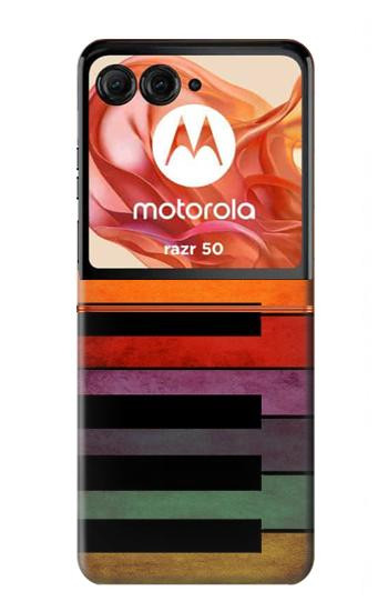 S3451 カラフルなピアノ Colorful Piano Motorola Razr 70,60,50, Razr (2026, 2025, 2024) バックケース、フリップケース・カバー