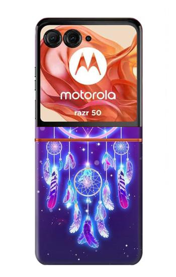 S3484 かわいいギャラクシードリームキャッチャー Cute Galaxy Dream Catcher Motorola Razr 70,60,50, Razr (2026, 2025, 2024) バックケース、フリップケース・カバー
