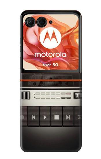 S3501 ビンテージカセットプレーヤー Vintage Cassette Player Motorola Razr 70,60,50, Razr (2026, 2025, 2024) バックケース、フリップケース・カバー