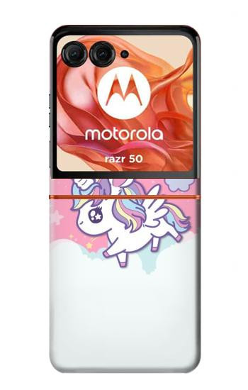S3518 ユニコーン漫画 Unicorn Cartoon Motorola Razr 70,60,50, Razr (2026, 2025, 2024) バックケース、フリップケース・カバー