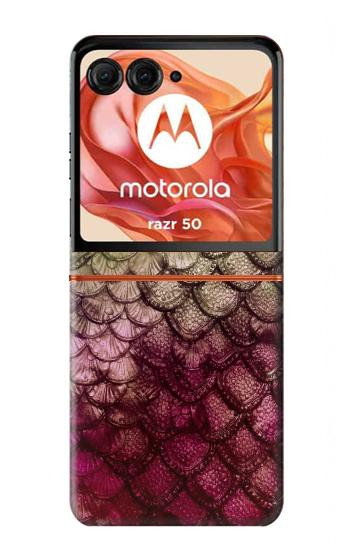 S3539 人魚の鱗 Mermaid Fish Scale Motorola Razr 70,60,50, Razr (2026, 2025, 2024) バックケース、フリップケース・カバー