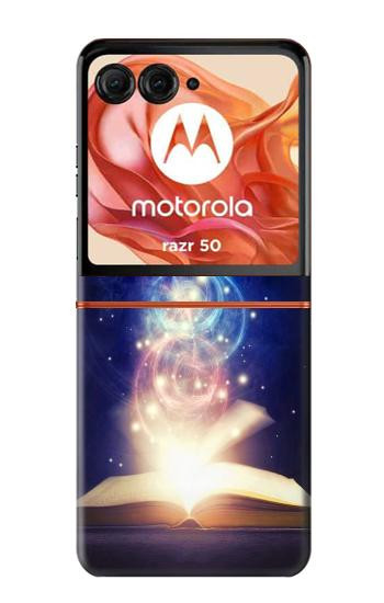 S3554 魔法書 Magic Spell Book Motorola Razr 70,60,50, Razr (2026, 2025, 2024) バックケース、フリップケース・カバー