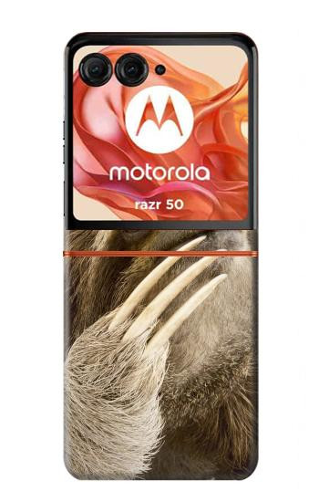 S3559 ナマケモノ Sloth Pattern Motorola Razr 70,60,50, Razr (2026, 2025, 2024) バックケース、フリップケース・カバー