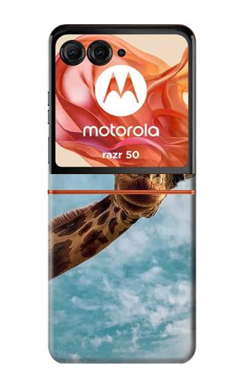 S3680 かわいいスマイルキリン Cute Smile Giraffe Motorola Razr 70,60,50, Razr (2026, 2025, 2024) バックケース、フリップケース・カバー