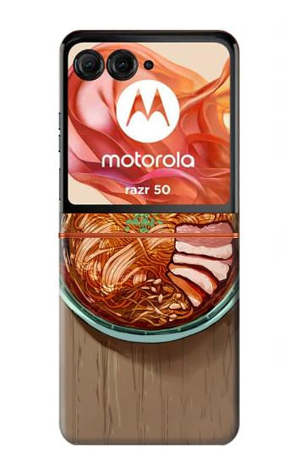 S3756 ラーメン Ramen Noodles Motorola Razr 50 バックケース、フリップケース・カバー