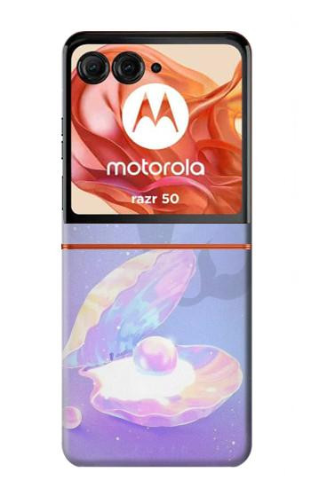 S3823 美し真珠マーメイド Beauty Pearl Mermaid Motorola Razr 70,60,50, Razr (2026, 2025, 2024) バックケース、フリップケース・カバー