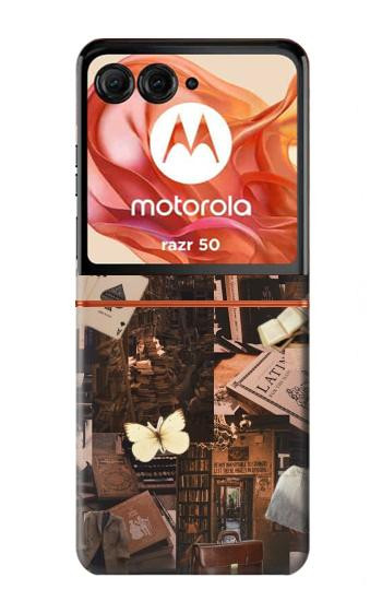 S3877 ダークアカデミア Dark Academia Motorola Razr 70,60,50, Razr (2026, 2025, 2024) バックケース、フリップケース・カバー