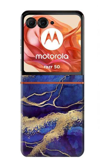 S3906 ネイビー ブルー パープル マーブル Navy Blue Purple Marble Motorola Razr 70,60,50, Razr (2026, 2025, 2024) バックケース、フリップケース・カバー