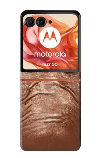 S3940 レザーマッドフェイスグラフィックペイント Leather Mad Face Graphic Paint Motorola Razr 70,60,50, Razr (2026, 2025, 2024) バックケース、フリップケース・カバー