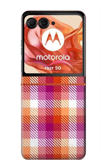 S3941 LGBT レズビアン プライド フラグ チェック柄 LGBT Lesbian Pride Flag Plaid Motorola Razr 70,60,50, Razr (2026, 2025, 2024) バックケース、フリップケース・カバー