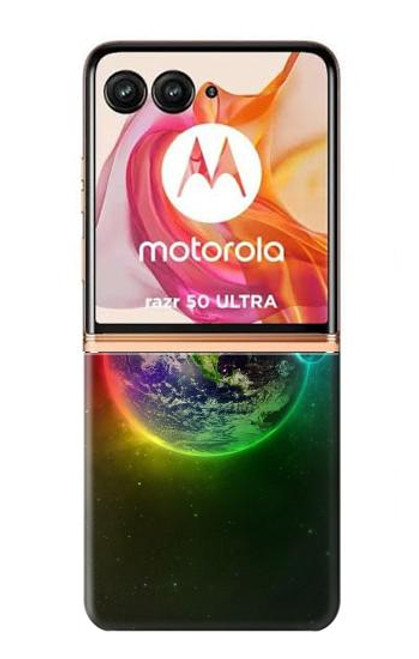 S2570 カラフルな惑星 Colorful Planet Motorola Razr 50 Ultra バックケース、フリップケース・カバー