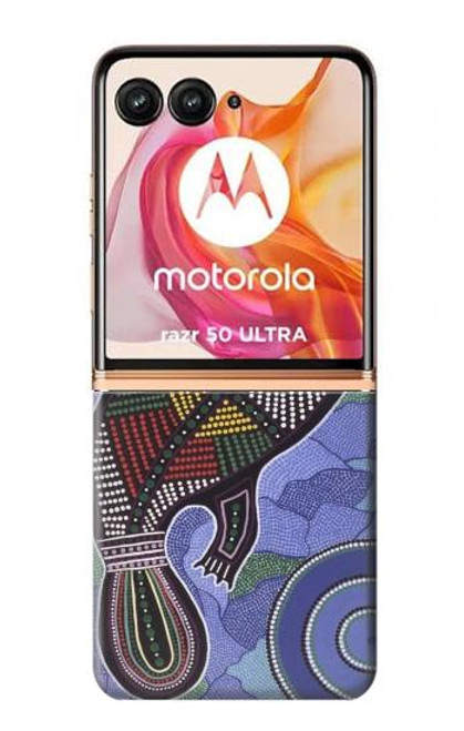 S3387 カモノハシオーストラリアのアボリジニアート Platypus Australian Aboriginal Art Motorola Razr 50 Ultra バックケース、フリップケース・カバー