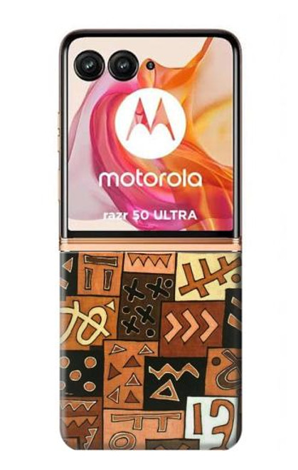 S3460 マリ芸術 Mali Art Pattern Motorola Razr 50 Ultra バックケース、フリップケース・カバー
