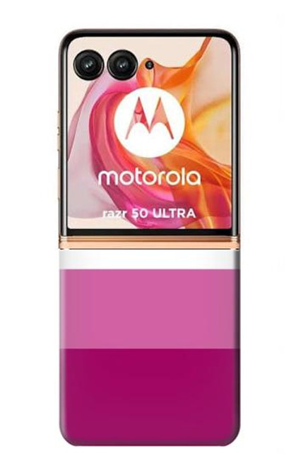 S3887 レズビアンプライドフラッグ Lesbian Pride Flag Motorola Razr 50 Ultra バックケース、フリップケース・カバー