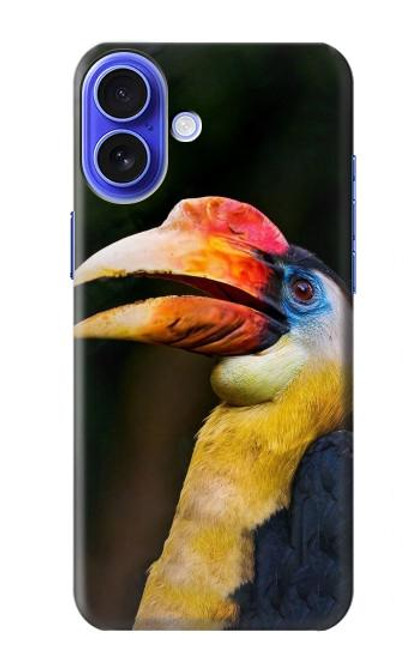 S3876 カラフルなサイチョウ Colorful Hornbill iPhone 16 バックケース、フリップケース・カバー