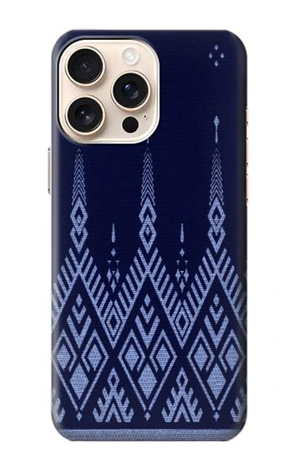 S3950 テキスタイル タイ ブルー パターン Textile Thai Blue Pattern iPhone 16 pro バックケース、フリップケース・カバー